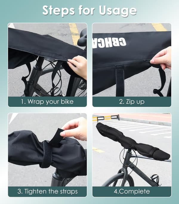 stk. Styebeskyttelse Ebike Transportbeskyttelse, (91x23 cm) Bredere Utvidet Styebeskyttelse Styrehette Styebeskyttelse for Sykkel, B