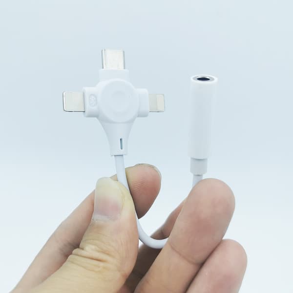 3-i-1 lydopladeradapterkabel til Apple, Huawei, Samsung, Xiaomi