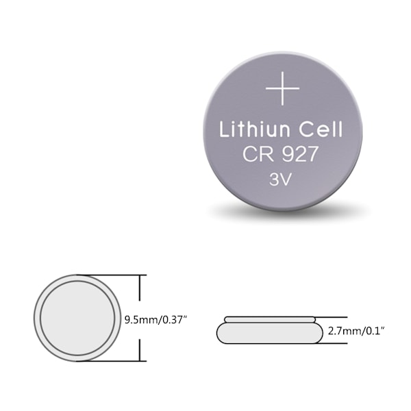 5/10/20 stk CR927 Knappecellebatterier 3V Litiumbatterier CR 927 for Klokker Kalkulator og Fjernstyrt Leke
