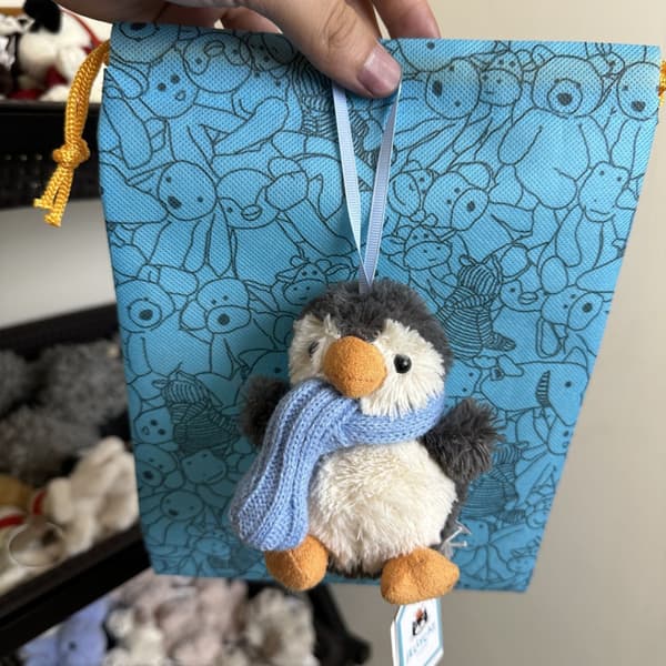 Jellycat Plush Link - Cute Plush Bag Pendant Soft Plush Gift Collection*scarf penguin* scarf penguin
