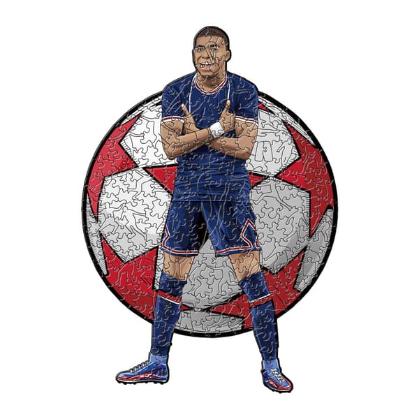 Træpuslespil - Mbappe A4 papkasse