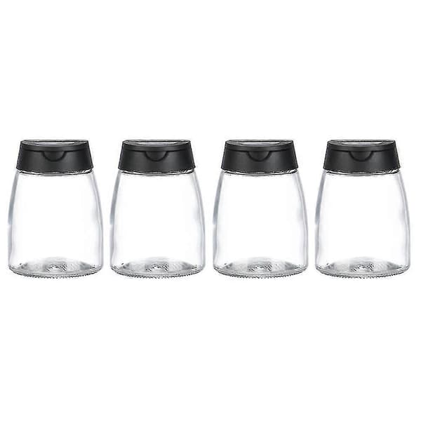 4 st Dubbellock Kryddströare Glasflaskor Kryddströare Sil Grill Kryddburkar Salt och-bra