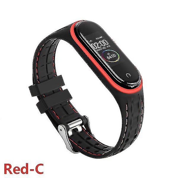 Silikonrem for Xiaomi Mi Band 6 7 5 3 4 Tilbehør Sportsarmbånd Erstatningsbelte Correa Armbånd Mi Band 7 6 Nfc-rem, Voksen, Unisex
