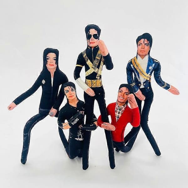 Michael Jackson Cosplay Rekvisit Dukker Plys Figur Abstrakt Ledmobilitetsdukker Bløde Udstoppede Rumdekoration Rekvisitter Samlergave E