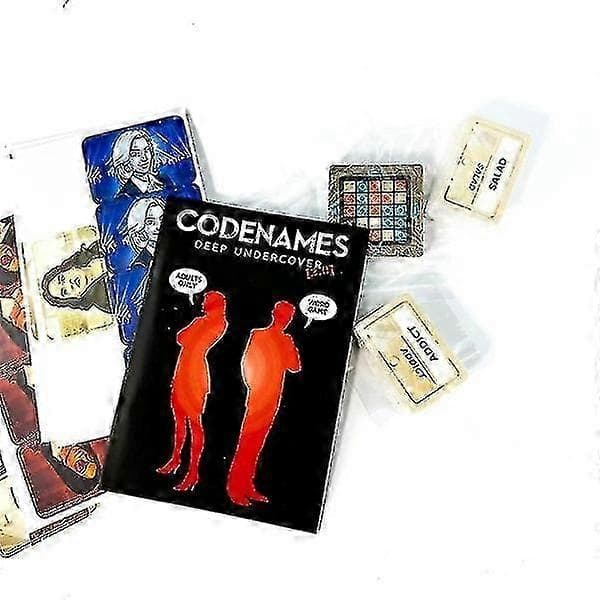 Lark & Clam Codenames Deep Undercover 2.0 - Spillkveld Brettspill for Voksne, Limited Edition[HK] Oransje