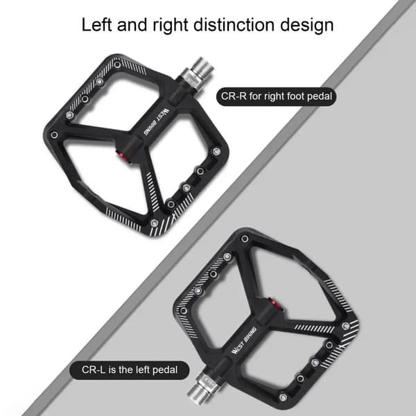 1 par brede pedaler med skridsikker overflade og reparationsfunktion, blå