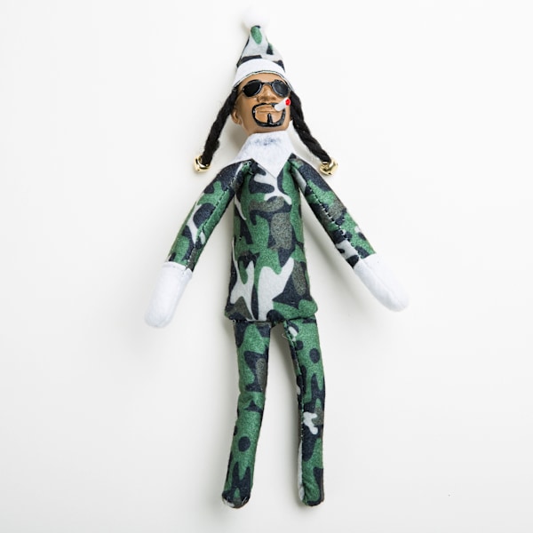 Snoop på en Stoop Elf, 1 STK 24cm Elf på Hyllan Dockan, Hip Hop Elf Dock Plyschleksak till Påsk Elf Ornament Heminredning Julklapp 6