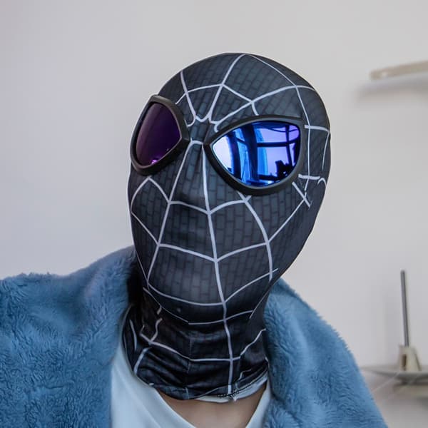 Morsom superheltmaske i spandex for cosplay og direktesending, tilbehør til rollespillfester B Kids