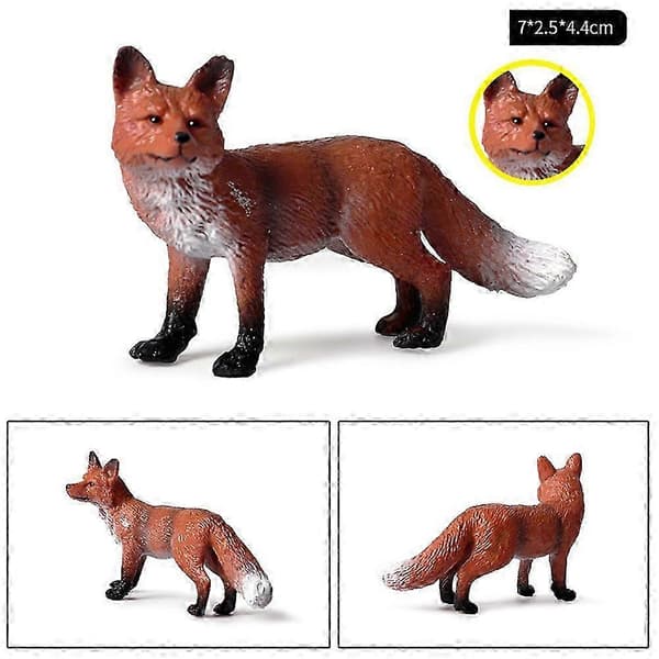Realistisk ræv vildt dyr figur PVC figur håndværk børnelegetøj skrivebordsindretning