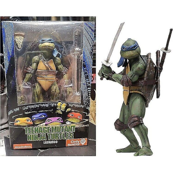 Ninja Turtles 1990-filmen 7\" Neca Tmnt Teenage Movable Toys Mutant Action Figur Present för barn Leonardo