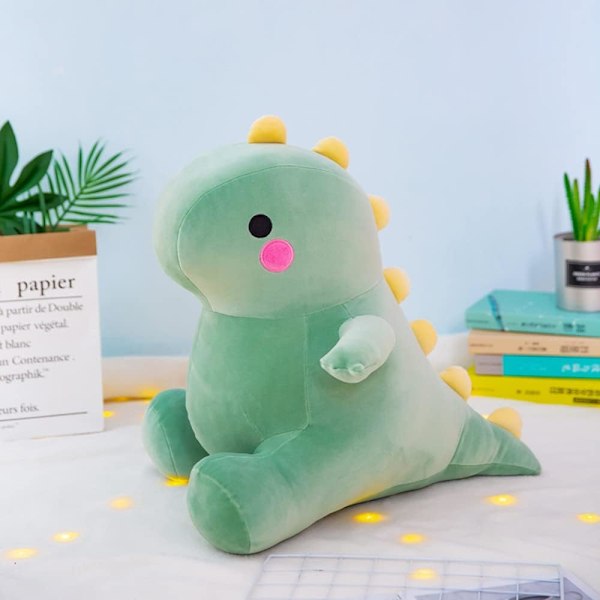 Söpö Dinosaur-Pehmolelu, Kawaii Dinosaur-Pehmolelu, Pehmodinosaur, Lastenhuone, Koriste Sininen Syntymäpäivälahja Tytöille ja Pojille Green