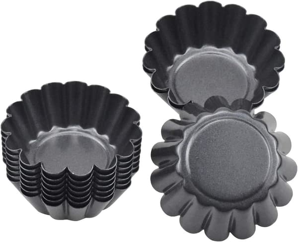 Mini Quicheform Gjenbrukbar 6,5 cm Non-Stick Bakeform For Kaker Muffins Cupcakes Eggterte Bakverk 12 Stykker