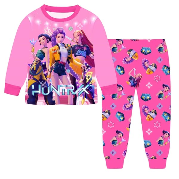 Demon Hunters Børne Langærmet Pyjamassæt (pink, 150cm) pink 150cm