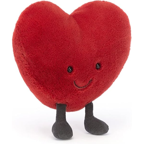 Jellycat Sjovt Rødt Hjerte Plysdyr | Valentinsdagsgaver til Børn, Drenge, Piger, Teenagere, Mænd og Kvinder