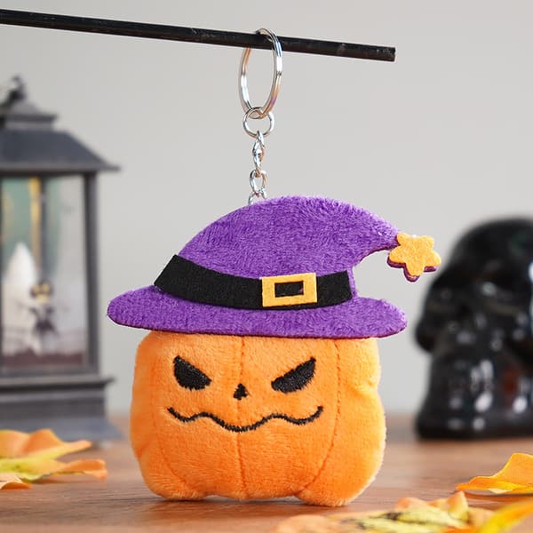 Halloween Græskar Spøgelse Plys Nøglering, Blødt Squishy Tøjdyr til Taskepynt Hood Ghost 7cm