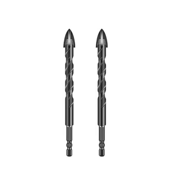 Borebits 12,2 mm x 5 stk. wolfram krydspunkt multi-materiale borebits til fliser/keramik/glas/porcelæn/beton/cement/træ/plast