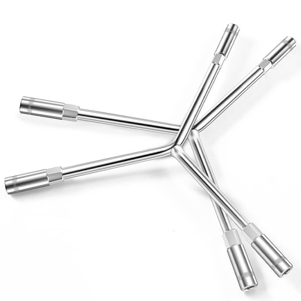 Trepipig hylsnyckel yttre hexagonal hylsa förlängd multifunktionell fiskbens Y-typ däck bilreparationsverktyg nyckel Short three-pronged socket 11-13-15