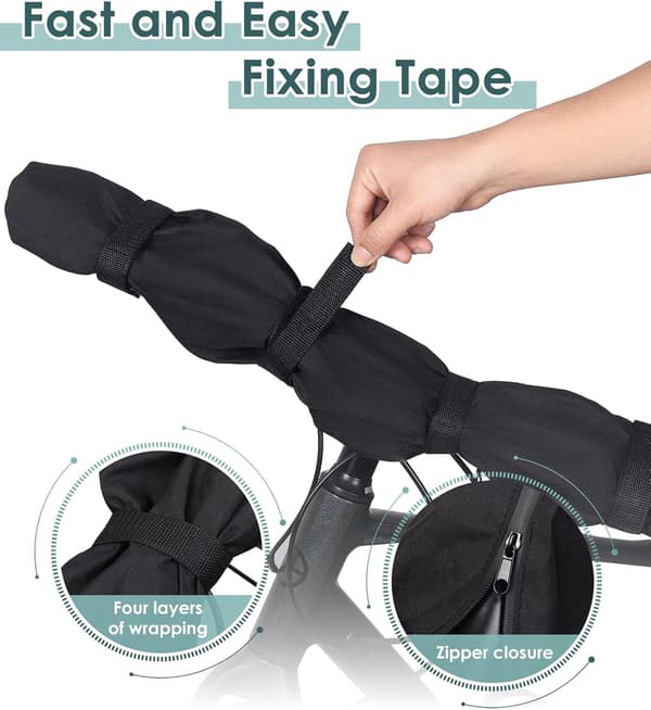 stk. Styebeskyttelse Ebike Transportbeskyttelse, (91x23 cm) Bredere Utvidet Styebeskyttelse Styrehette Styebeskyttelse for Sykkel, B