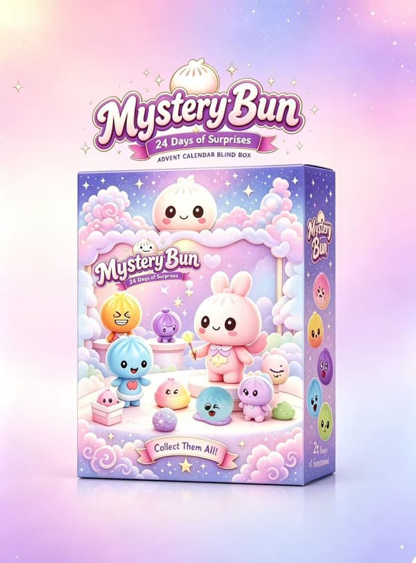 2026 Ny Squishy Bun Bao Bun Mystisk Adventskalender (24 Tilfeldige Dumplings) E