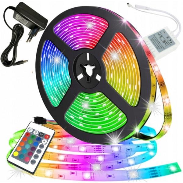 5m LED Strip Lys med RGB / Lys kæde / LED strip Multicolor multifärg