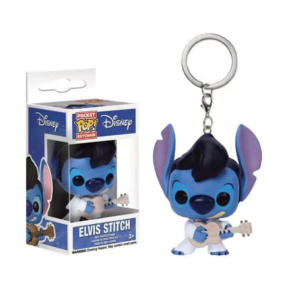 Duftende Stitch Nøkkelring PVC-figur, Søt Samleobjekt Anheng med 4 Design Sitting posture