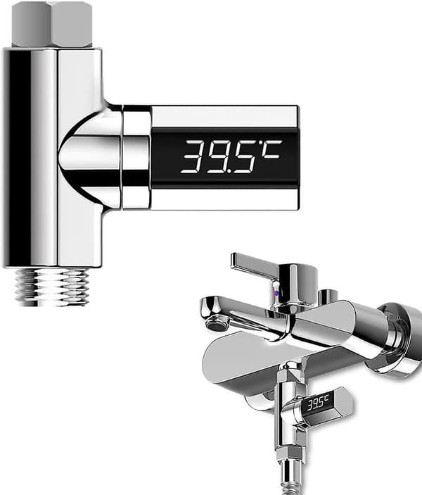 Digitalt brusebadstermometer, LED-display babybadeudstyr, Rota