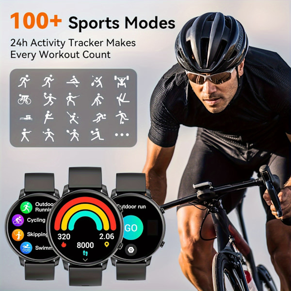 Smartklokke Aktivitetsmåler For Android Ios Mobiltelefoner, Sport Løping Digital Klokke