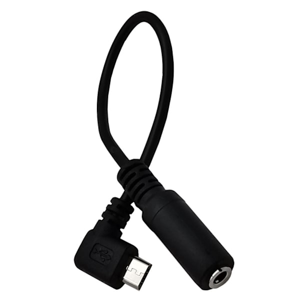 Micro-USB - 3,5 mm:n audioliitäntäadapterikaapeli, suorakulmainen Micro-USB-uroskaapeli