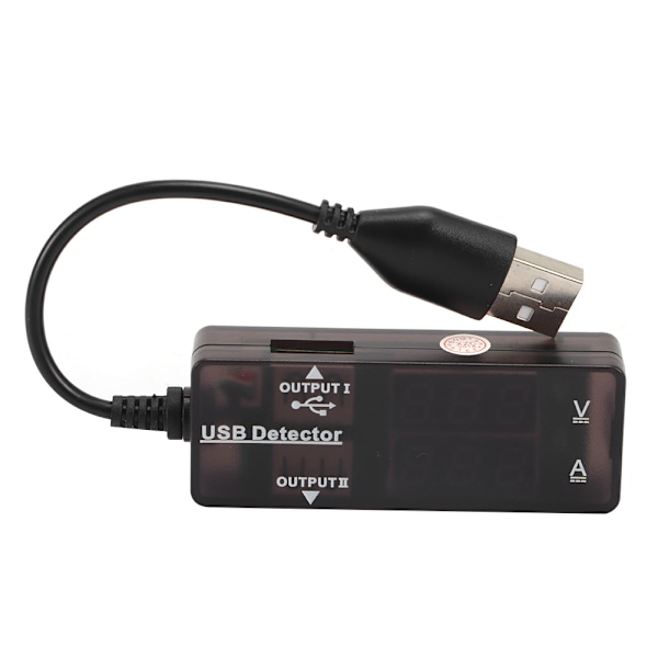 Bærbar USB Biloplader Spænding Strøm Tester Detektor Digital Display Indikator Rød Blå