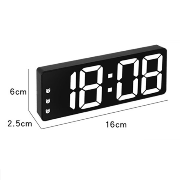Stor digital skrivbordsklocka med stor display, stora siffror, lätt att använda, 12/24 timmar för lager, garage, vardagsrum