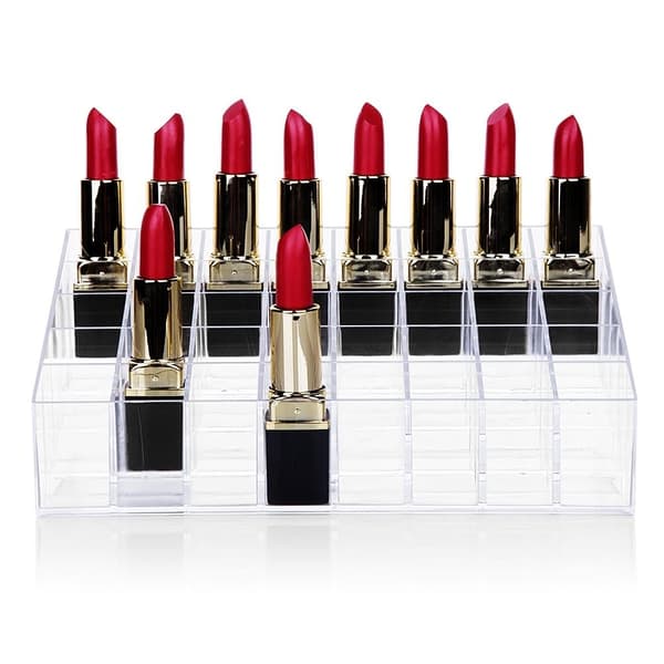 40 rum Læbestiftholder, Transparent Akryl Lipgloss Organizer Opbevaringsboks til Læbestifttuber