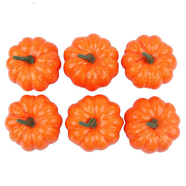LED-pumpa-lampor, Halloween-pumpor batteridrivna, pumpa-te-lampor, upplysta Jack O Lanterns för Halloween-dekoration, orange 25*19cm