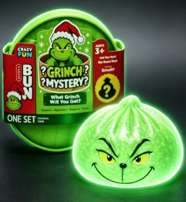 Grinch Juleudgave Grøn Monster Stressaflastende Lysende Klemmelegetøj Grinch