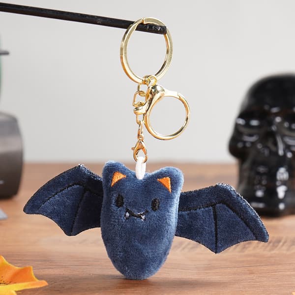 Halloween Græskar Spøgelse Plys Nøglering, Blødt Squishy Tøjdyr til Taskepynt Bat 7cm