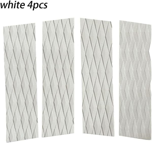 Halkfria Surfbräda Traction Pads - Vattentät Greppmatta för Surfning - 8-Pack - Miljövänlig Svart och Vit