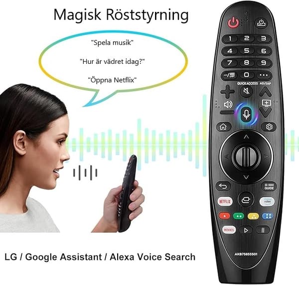 Fjernkontroll kompatibel med LG TV 109 Med röstkontroll