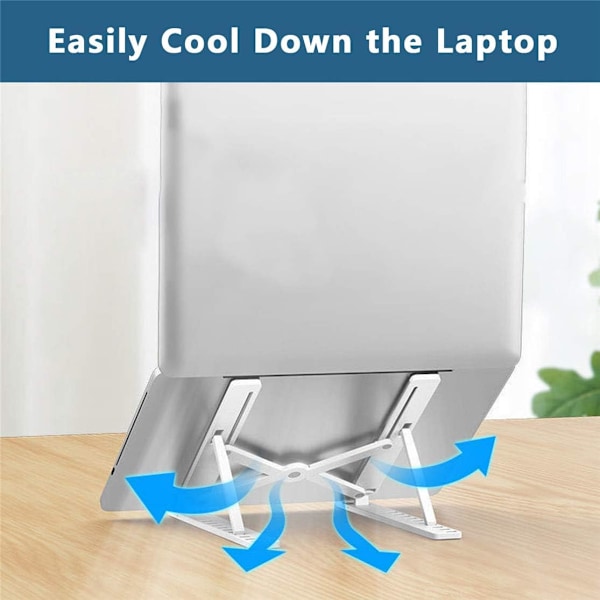 Laptopställ, hopfällbart laptopställ för alla laptopmärken