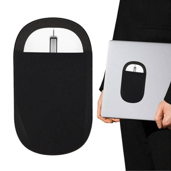 Mushållare självhäftande elastisk case SVART Black