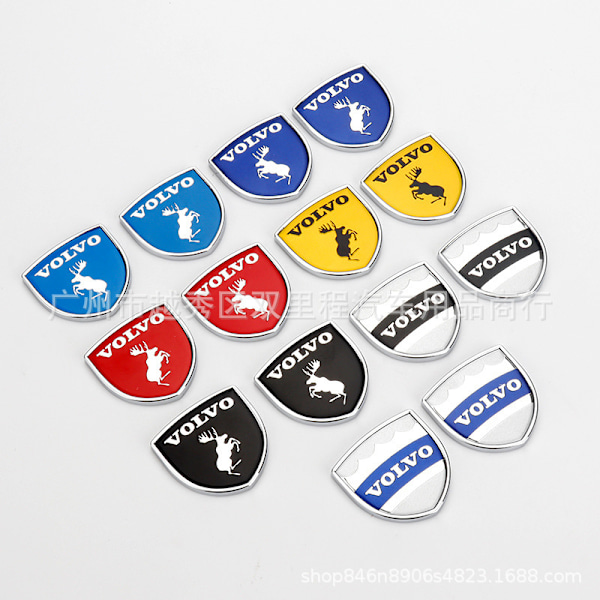 Sopii Volvo VOLVO Volvo S60 S90 XC60 XC90 -malleihin, muokattu suojakilpi auton logo autotarra takamerkki A pair of black bottom volvo blue