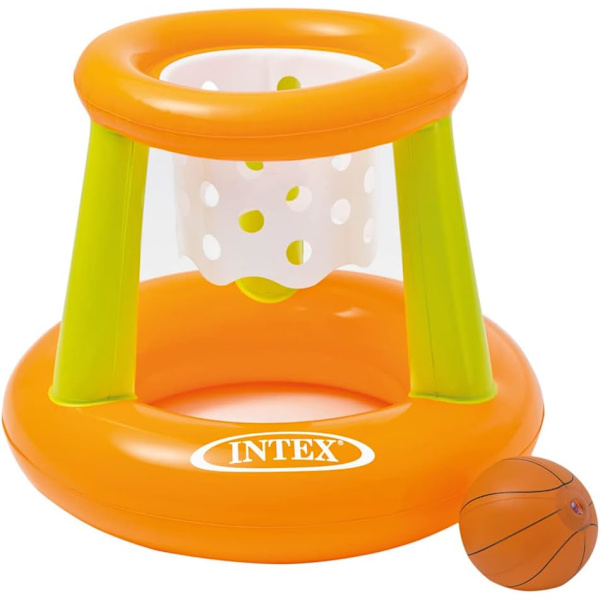 Flytande basketbollspel, färger kan variera