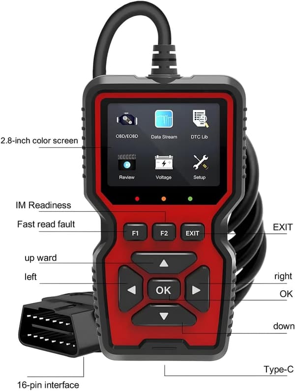 Auto OBD2 Scanner V519 Auto Code Reader Køretøjs Check Engine Light Analyzer Professionel OBDII Diagnostisk Scanningsværktøj til Check Engine Light