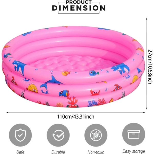 Børnebassin, oppusteligt bassin, swimmingpool, oppustelig pool, oppustelig børnepool, babybassin, transportabelt badekar BBB