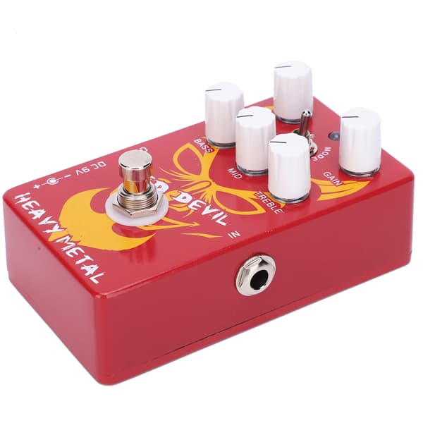 Distortion Guitar Pedal Rød Djævel Heavy Metal Tone Effekt Elektrisk Processor 9V DC