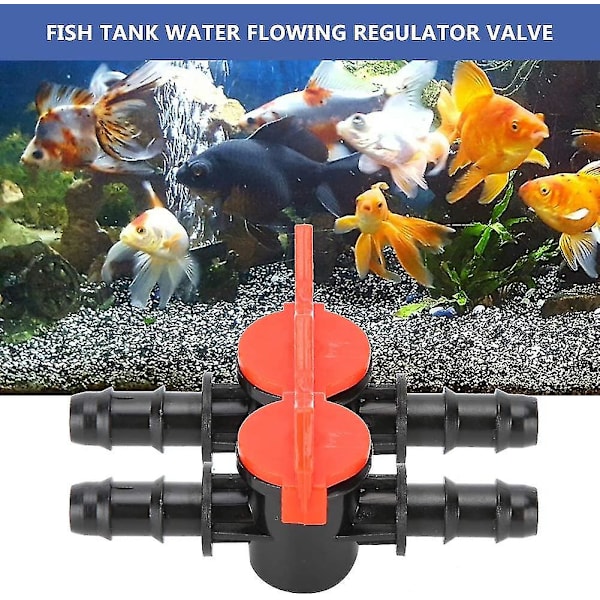 stk. kontraventil, akvarievandstrømsregulator ventil slange rørventil rørforbindelse til akvarium (14 mm)
