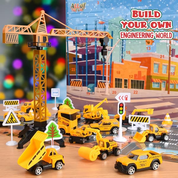 Adventskalender 2023, Barnpresent 2 3 4 5 6 År Bilar Leksaker Barn 2-6 År Adventskalender Present A