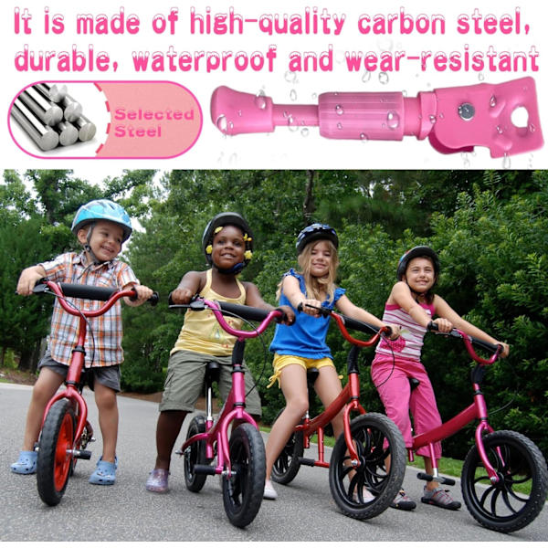 Cykelstöd för barncykel 14 tum Rosa 2-pack Universalmontering Sidostöd