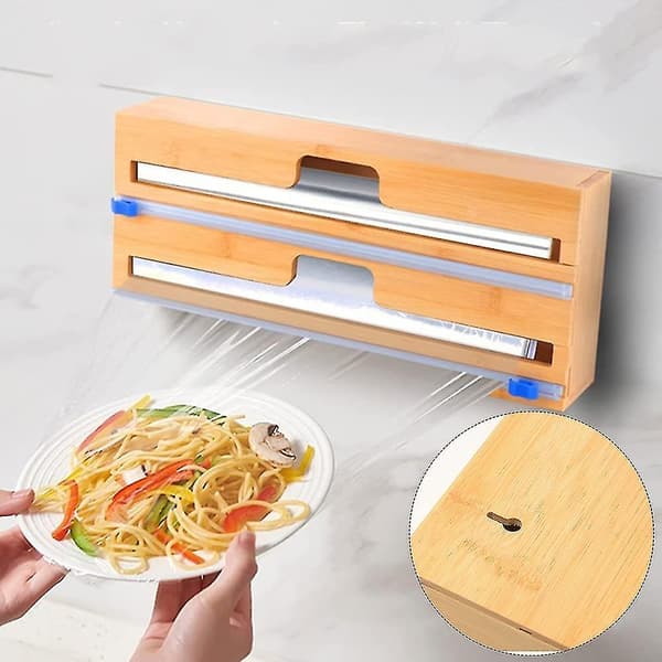 2-i-1 Foliedispenser med Kutter, Tre Foliedispenser for Skuffer, Foliedispenser med Kutter