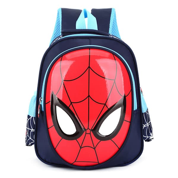 Kids Boys Spiderman Backpack School Bag Black Black Black