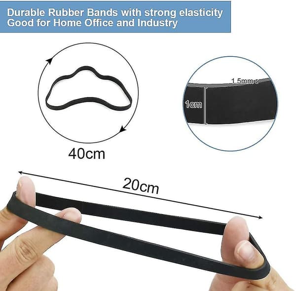 35 st svarta gummiband elastiska band set med stora tjocka elastiska band hållbara sopor