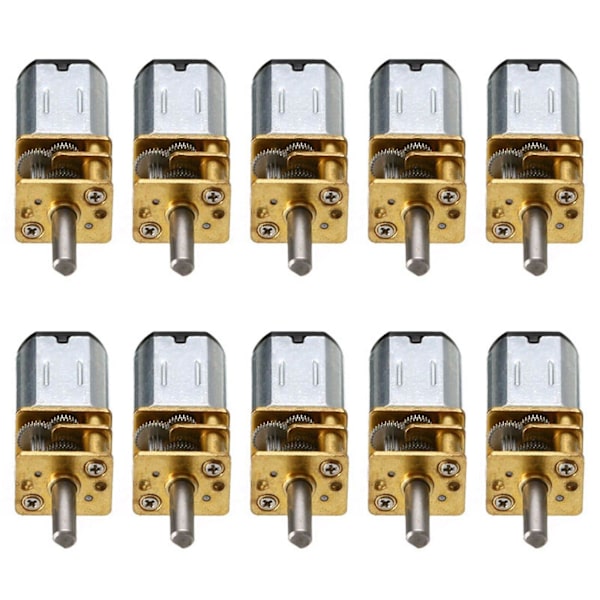10 kpl 30rpm N20 Nopeusvaihteinen Moottori DC 6v Pelkistysvaihteinen Moottori Metallivaihteistolla